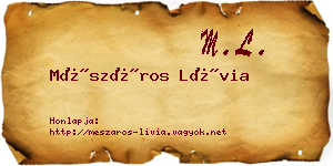 Mészáros Lívia névjegykártya