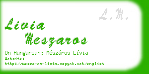 livia meszaros business card